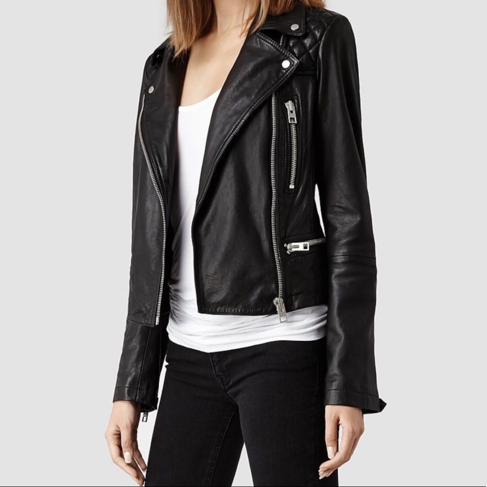 NWOT Allsaints Catch Biker Leather Jacket